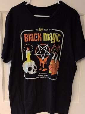 Wicked Black Graphic Tee - Black Magic Print